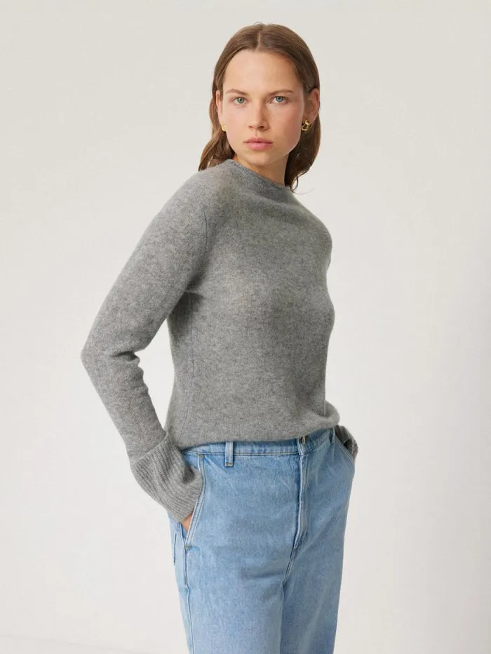 Jigsaw Cloud Cashmere Eldon Jumper Grey Women Knitwear and Cashmere