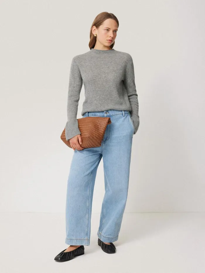 Jigsaw Cloud Cashmere Eldon Jumper Grey Women Knitwear and Cashmere