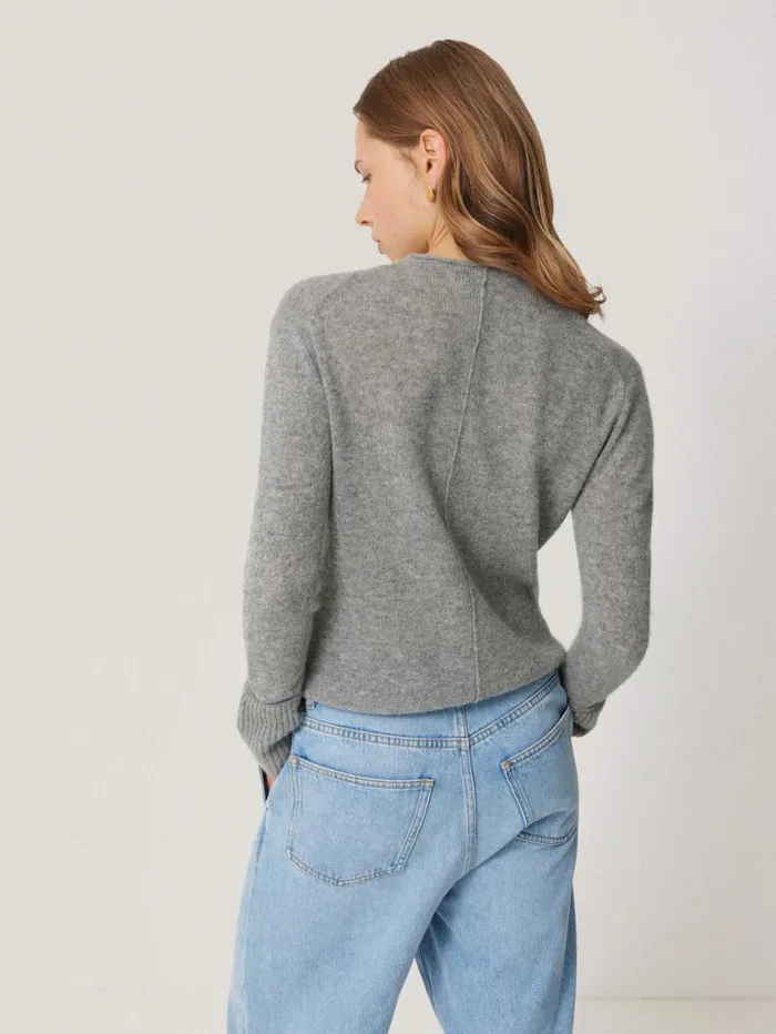 Jigsaw Cloud Cashmere Eldon Jumper Grey Women Knitwear and Cashmere