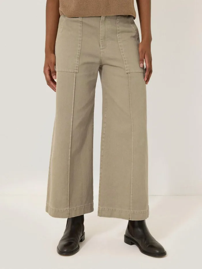 Jigsaw Denim Sailor Trouser Brown Women Trousers