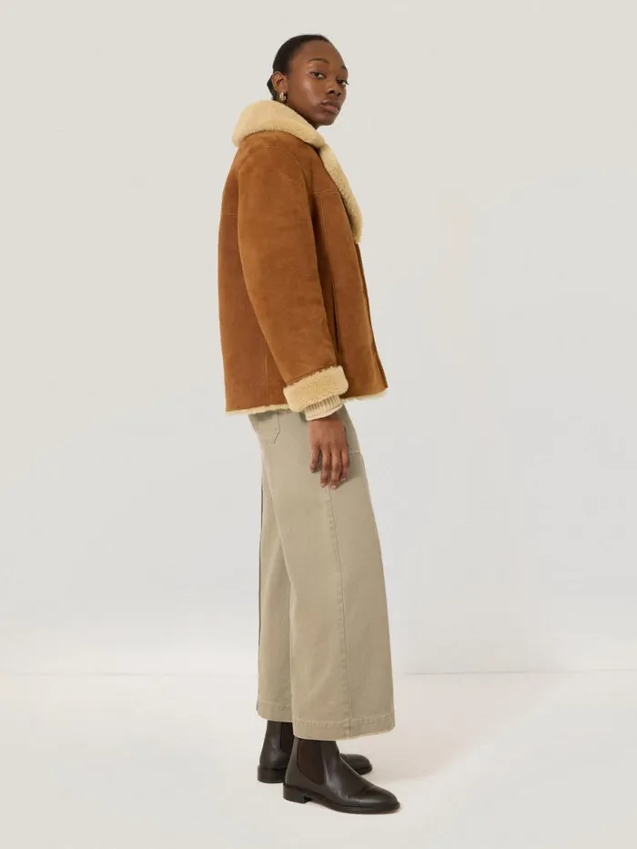 Jigsaw Denim Sailor Trouser Brown Women Trousers