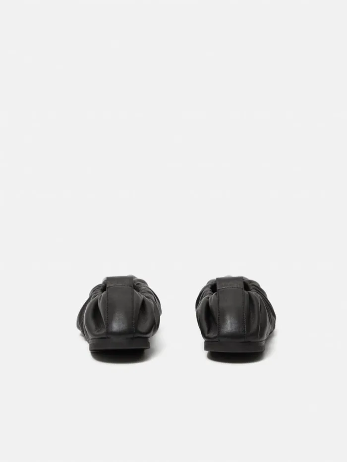 Jigsaw Elasticated Ballerina Black Women Leather