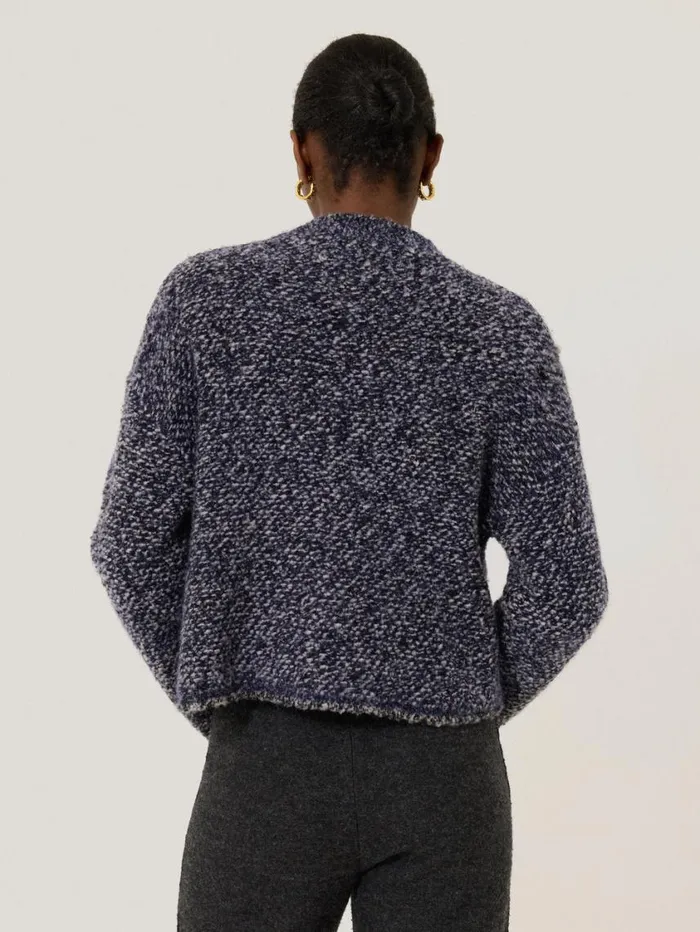 Jigsaw French Tweed CardiJacket Navy Women Knitwear and Cashmere
