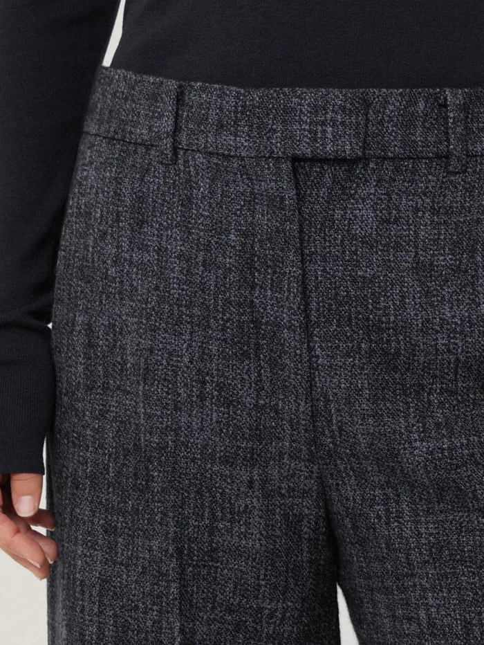 Jigsaw Hale Boucle Cropped Trousers Navy Women Trousers