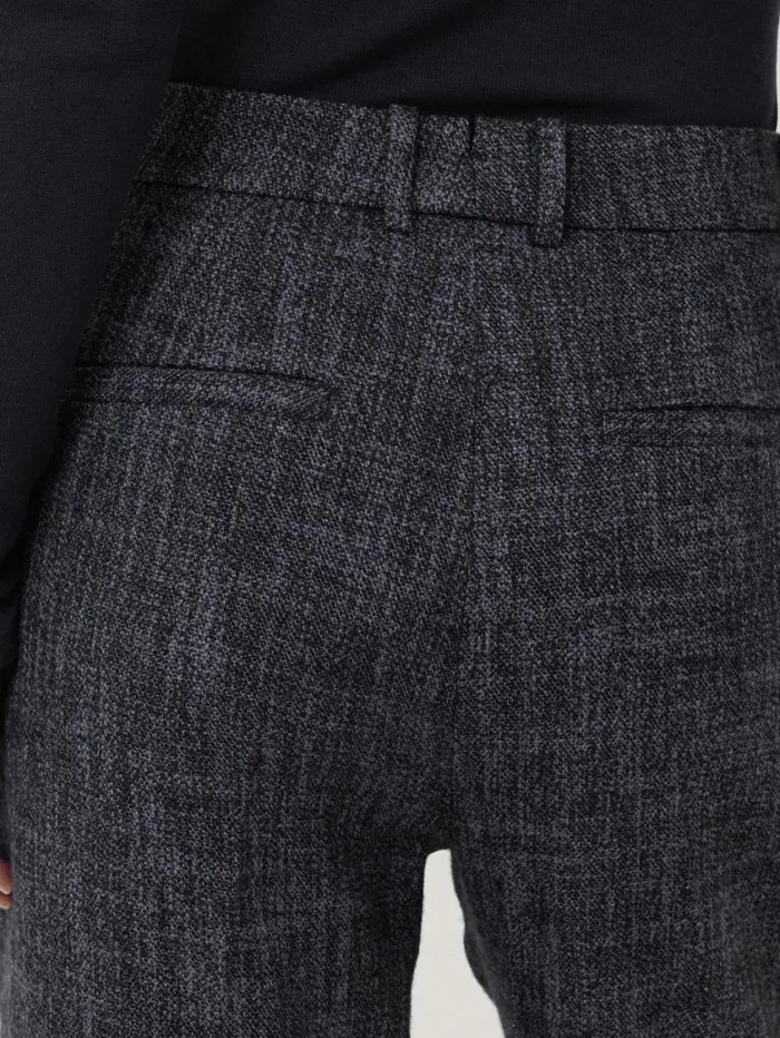 Jigsaw Hale Boucle Cropped Trousers Navy Women Trousers