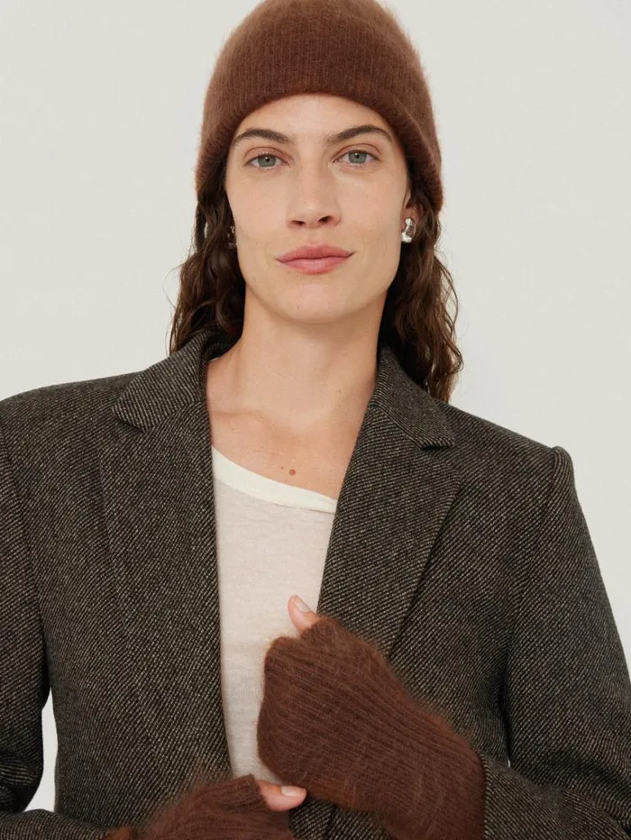 Jigsaw Halo Cashmere Beanie Ginger Women Knitwear and Cashmere