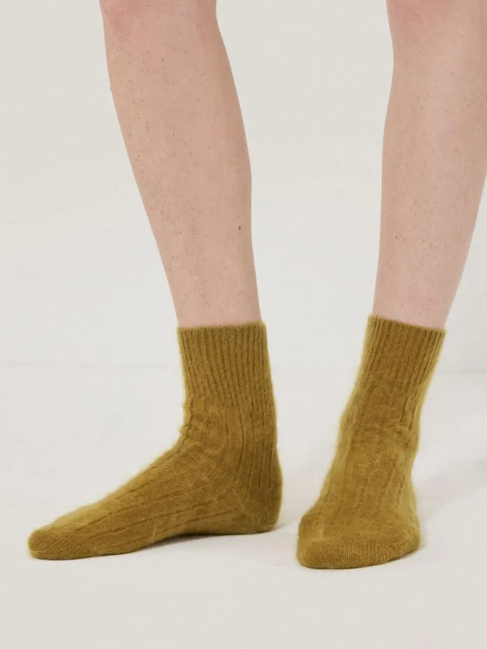 Jigsaw Halo Cashmere Sock Green Women Knitwear and Cashmere