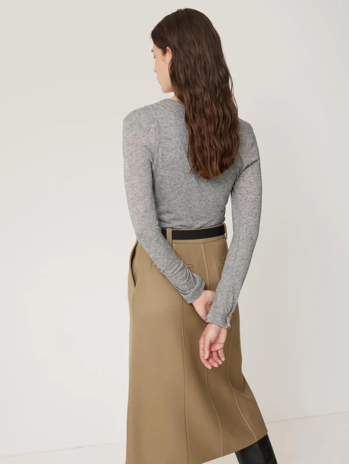 Jigsaw Layered 2in1 Top Grey Women Shirts and Tops