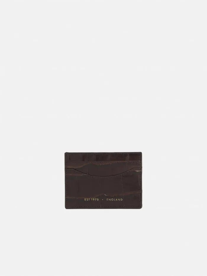 Jigsaw Leather Card Holder Chocolate Women Wallets and Card Holders
