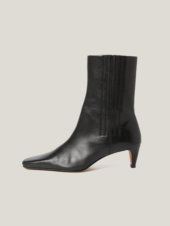 Jigsaw Leather Valerie Ankle Boot Black Women Leather