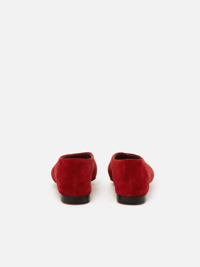 Jigsaw Linnie Flat Pointed Ballerina Red Women Flats