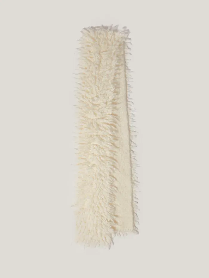 Jigsaw Looped Knitted Scarf Cream Women Knitwear and Cashmere