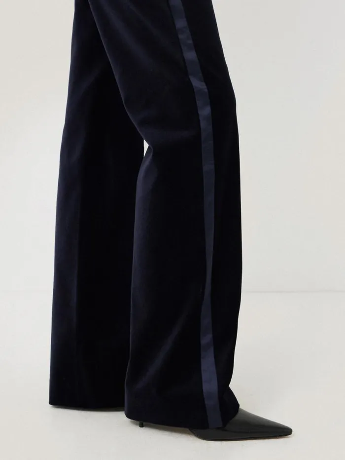 Jigsaw Mason Velvet Trouser Navy Women Party