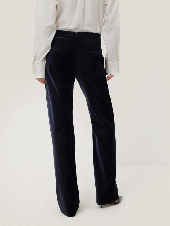 Jigsaw Mason Velvet Trouser Navy Women Party