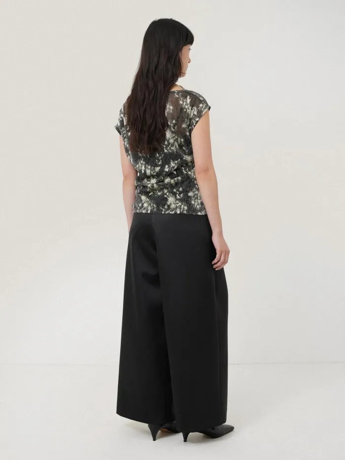 Jigsaw Metallic Asymmetric Top Gold Women Shirts and Tops