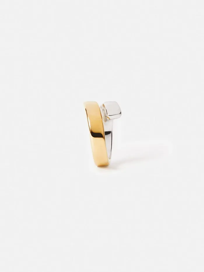 Jigsaw Mixed Metal Wrap Ring Multi Women Jewellery