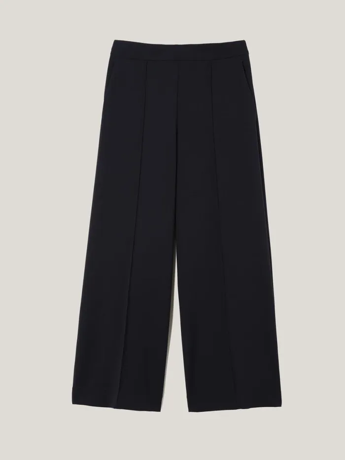 Jigsaw Modern Crepe Sailor Trouser Navy Women Trousers