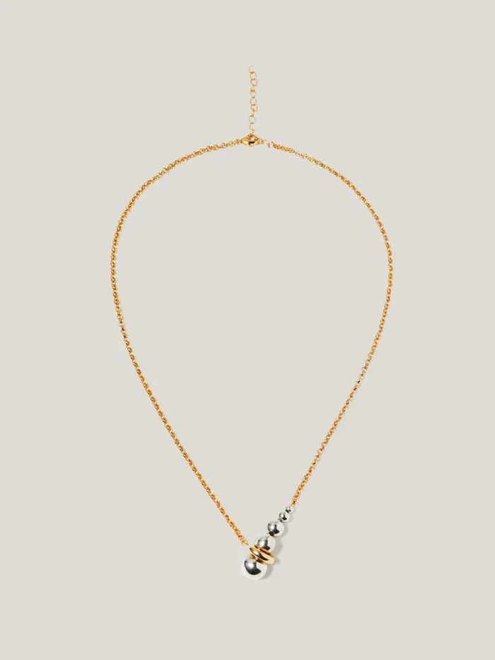 Jigsaw Molten Bead Necklace Multi Women Party