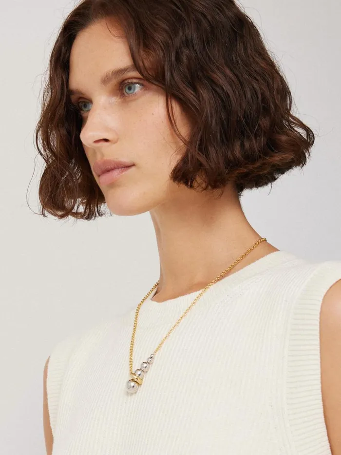 Jigsaw Molten Bead Necklace Multi Women Party