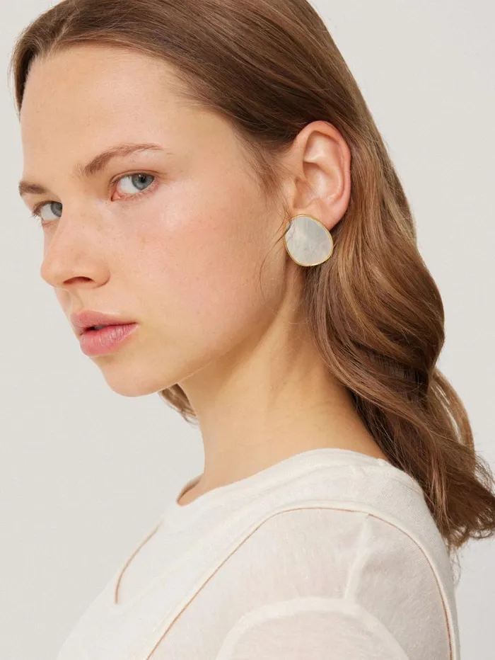Jigsaw Mother Of Pearl Earring Pearl Women Party