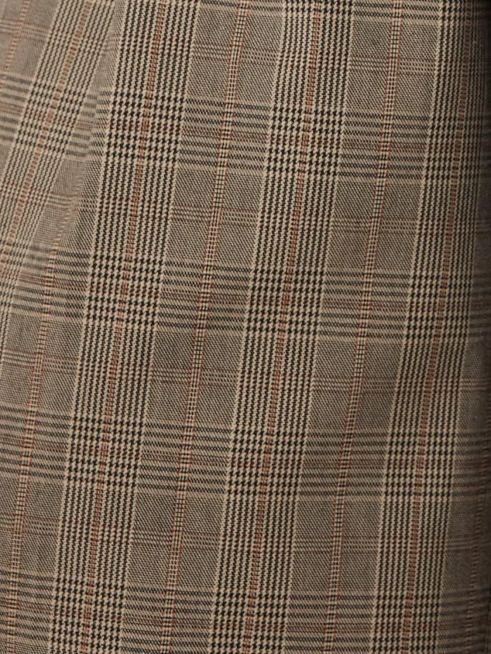 Jigsaw Nik Cotton Check Trouser Brown Women Trousers