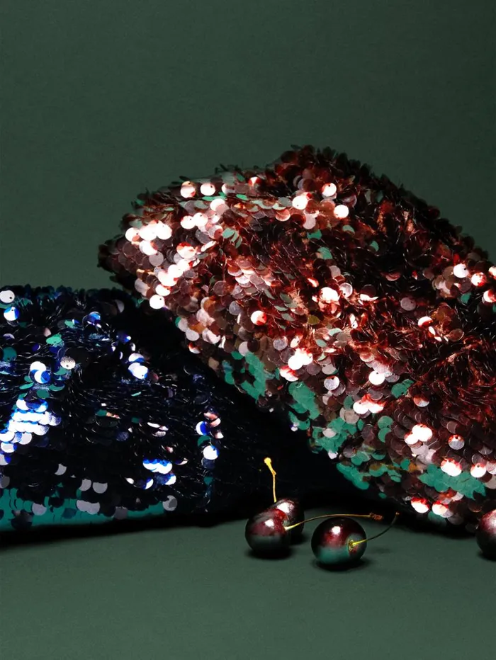 Jigsaw Oversized Sequin Clutch Navy Women Party