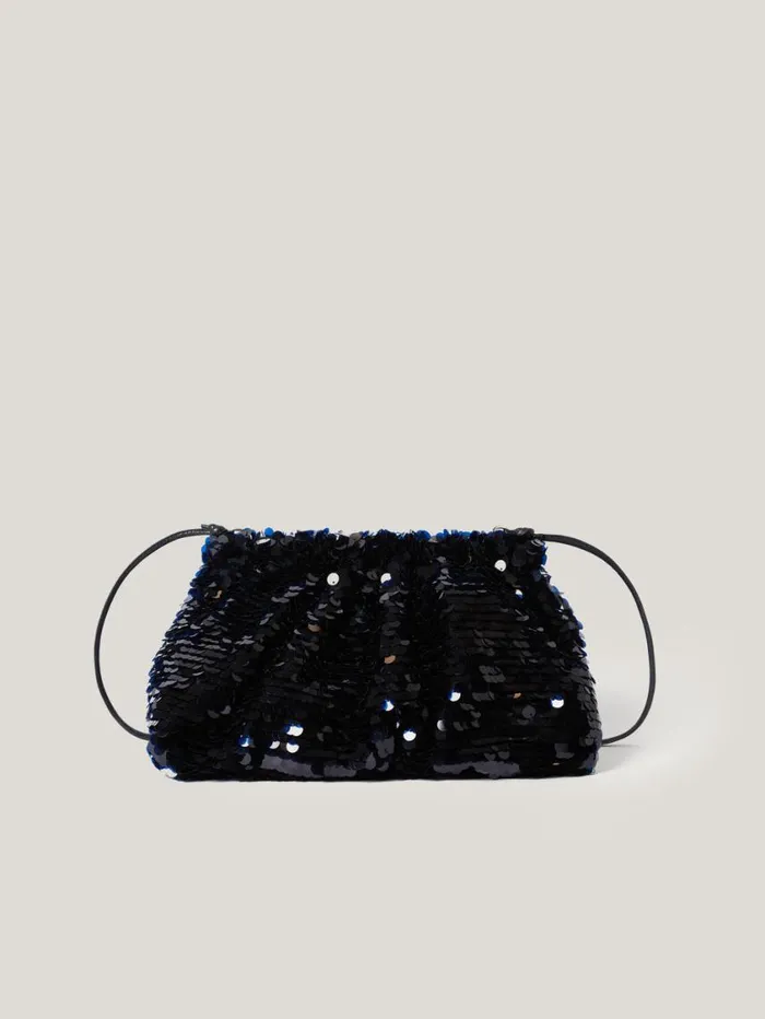 Jigsaw Oversized Sequin Clutch Navy Women Party
