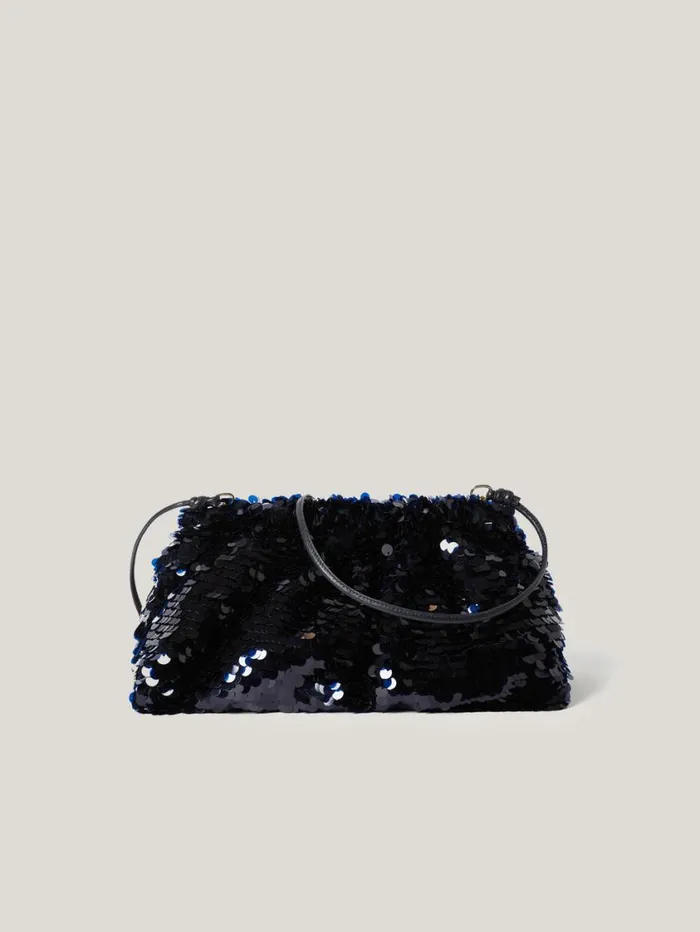Jigsaw Oversized Sequin Clutch Navy Women Party
