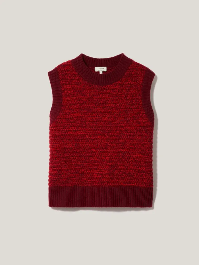 Jigsaw Perdi Knitted Tank Red Women Knitwear and Cashmere