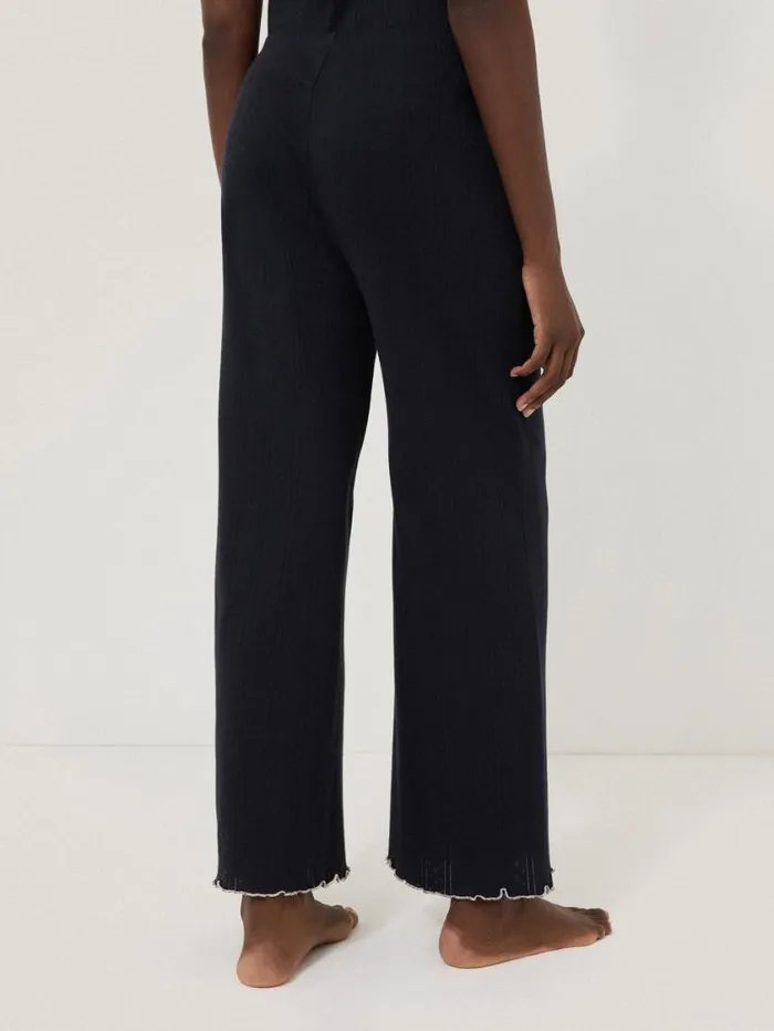 Jigsaw Pointelle Pyjama Trousers Navy Women Pyjamas and Loungewear
