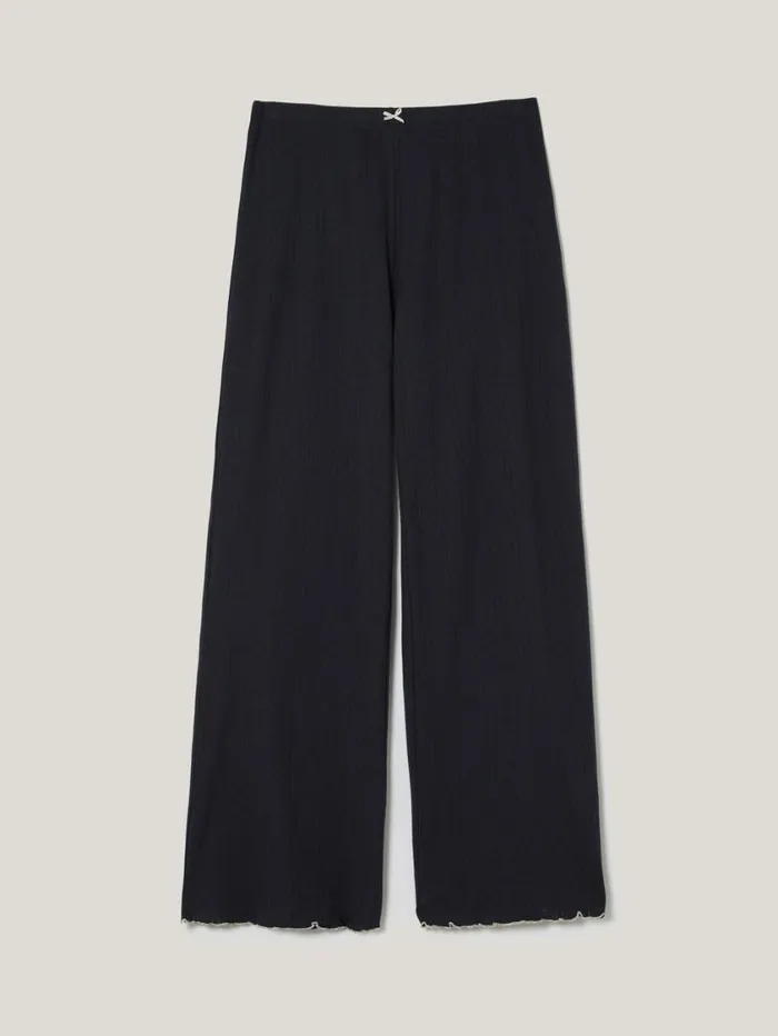 Jigsaw Pointelle Pyjama Trousers Navy Women Pyjamas and Loungewear