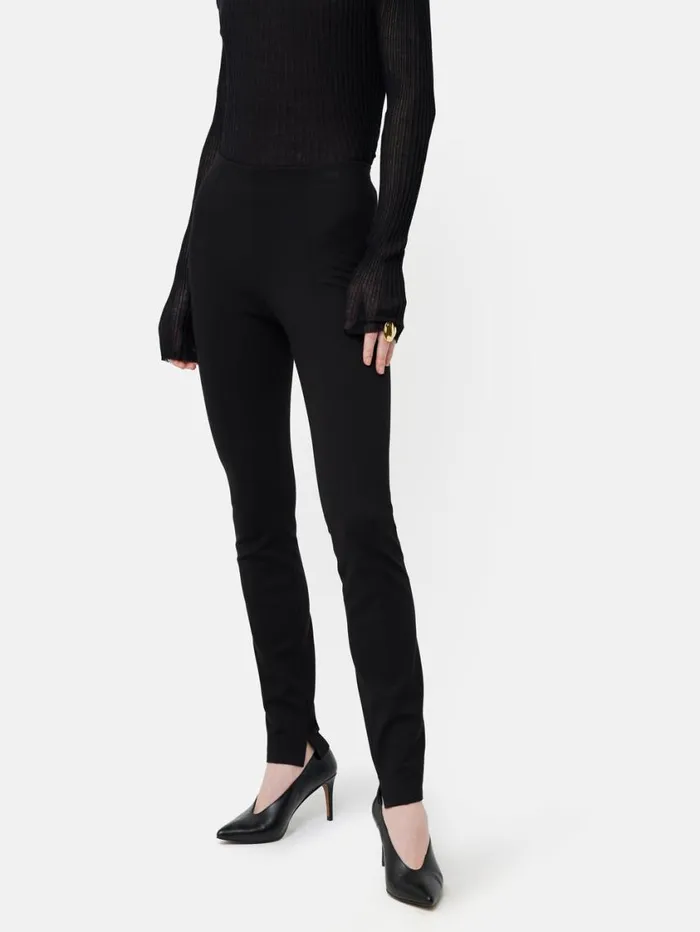 Jigsaw Ponte Cigarette Trousers Black Women Trousers