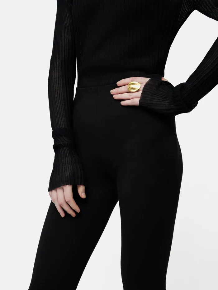 Jigsaw Ponte Cigarette Trousers Black Women Trousers