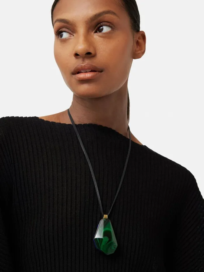 Jigsaw Resin Cord Necklace Multi Women Jewellery