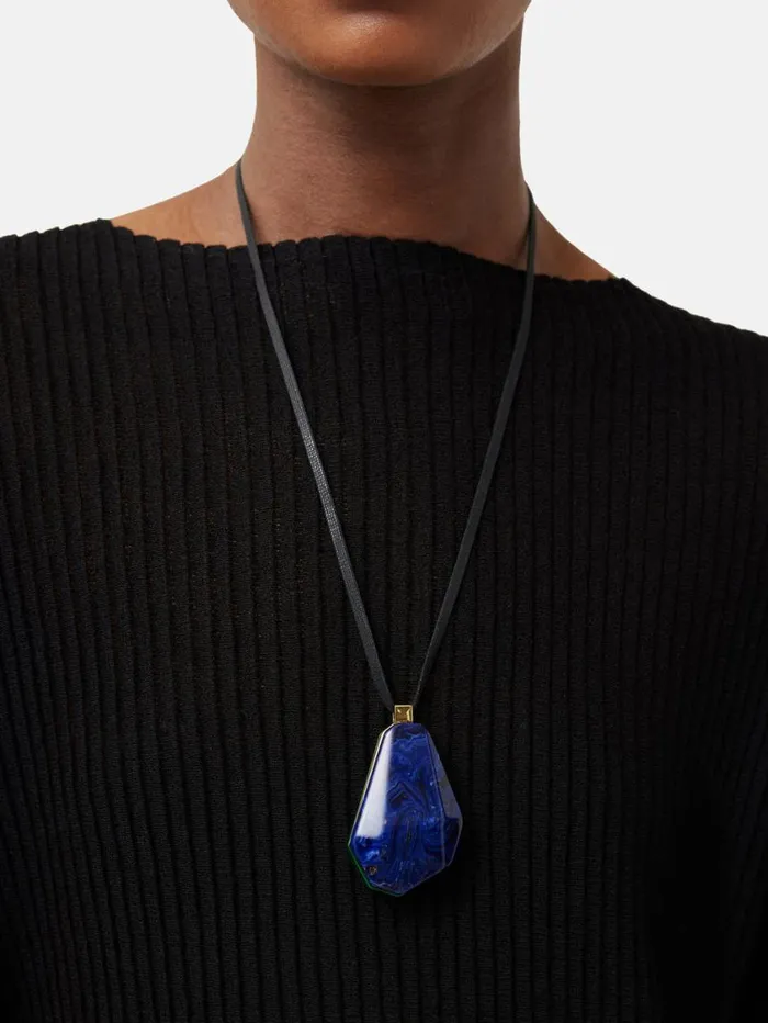 Jigsaw Resin Cord Necklace Multi Women Jewellery