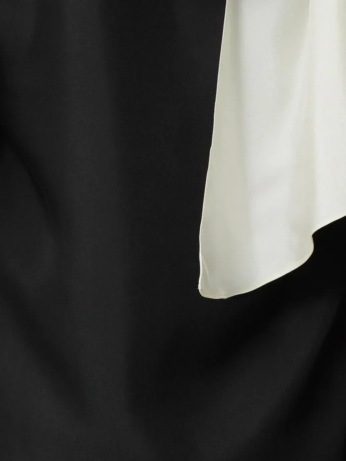 Jigsaw Sculptural Silk Twill Top Monochrome Women Shirts and Tops