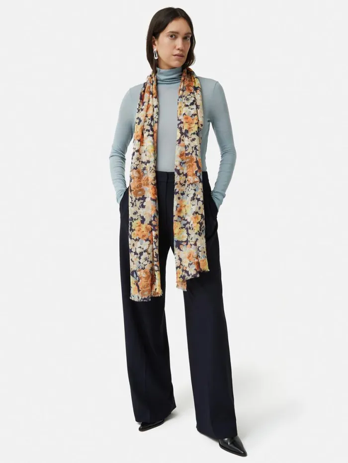 Jigsaw Sheer Petal Gauze Scarf Multi Women Ponchos and Scarves