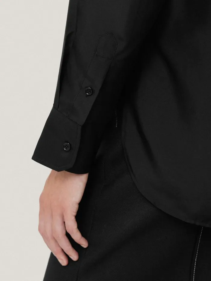 Jigsaw Silk Habotai Relaxed Shirt Black Women Shirts and Tops