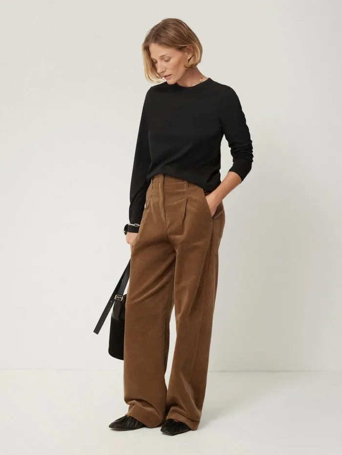 Jigsaw Supima Cotton Long Sleeve Tee Black Women Pyjamas and Loungewear