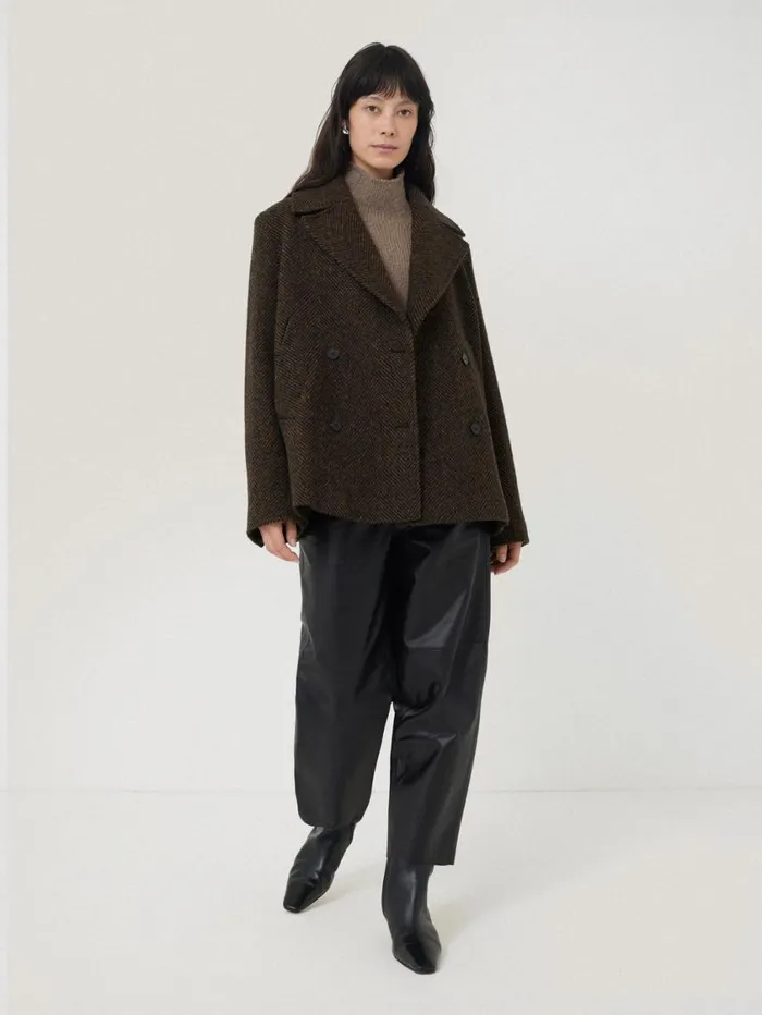 Jigsaw Wool Blend Snowdon Jumper Taupe Women Knitwear and Cashmere