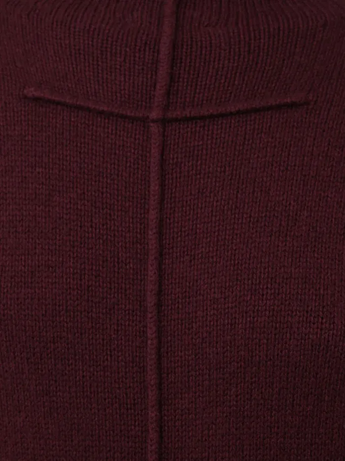Jigsaw Wool Cashmere Blend Dress Burgundy Women Knitwear and Cashmere