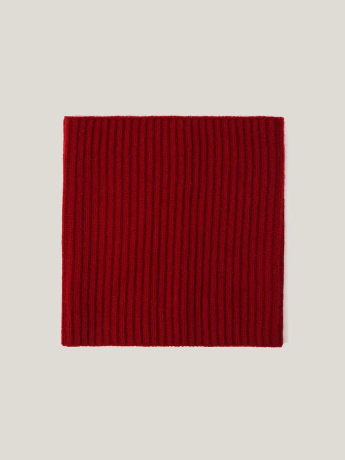 Jigsaw Wool Cashmere Blend Snood Red Women Ponchos and Scarves