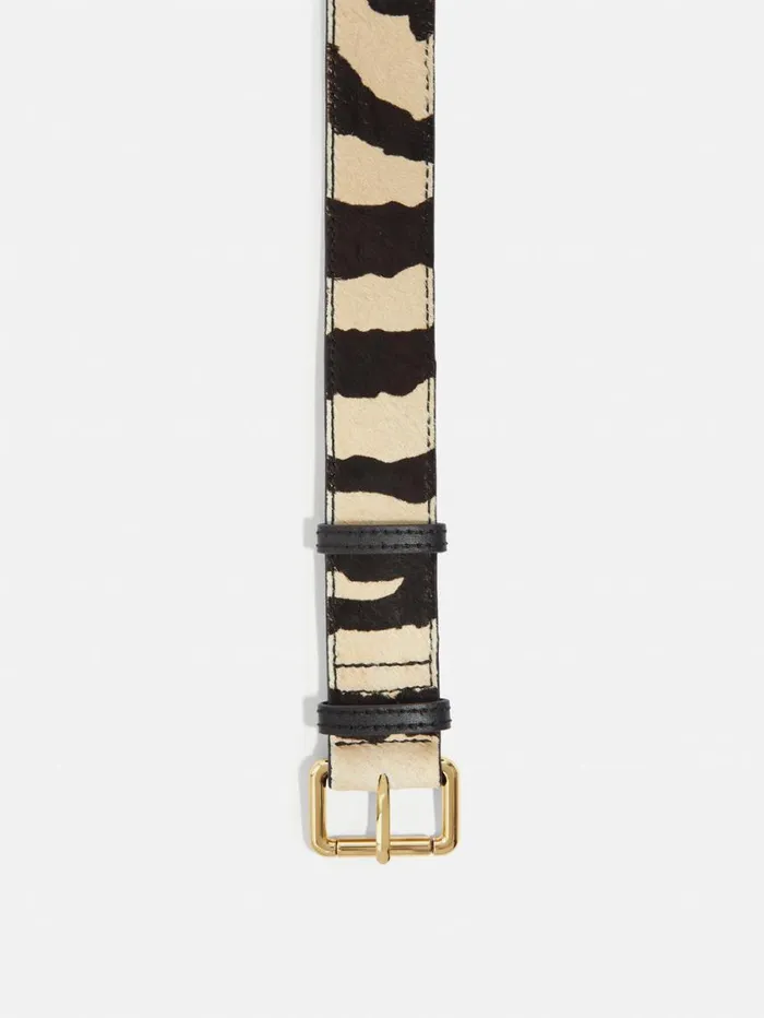Jigsaw Zebra Belt Zebra Women Leather