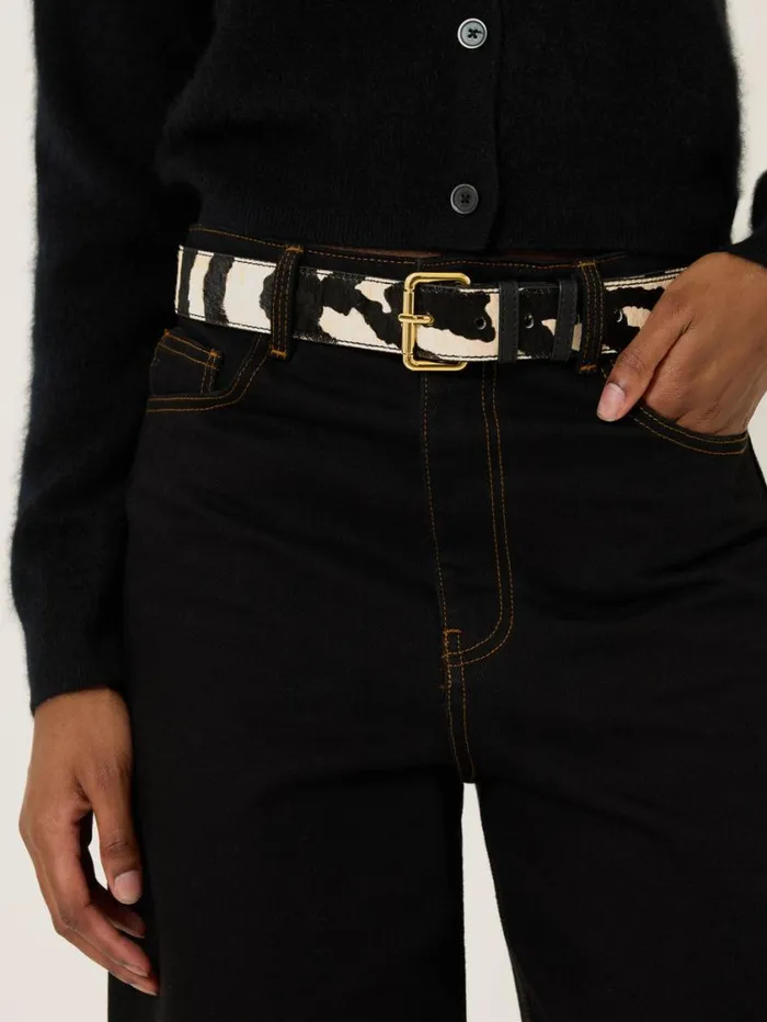 Jigsaw Zebra Belt Zebra Women Leather