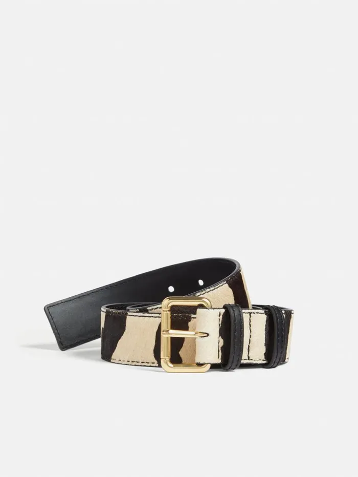 Jigsaw Zebra Belt Zebra Women Leather