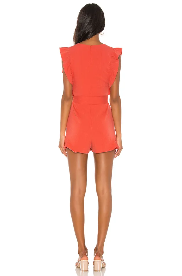 Jill Romper Coral Women Lovers and Friends Rompers Jill Romper Coral Women Lovers and Friends Rompers