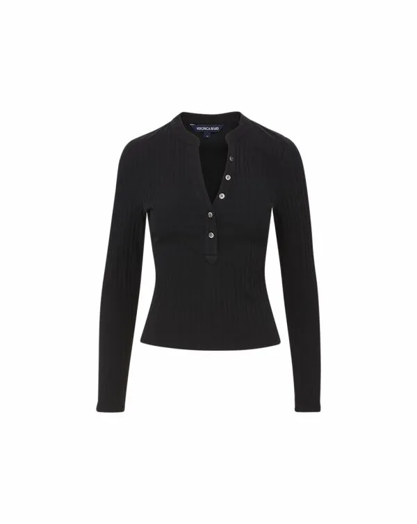 Jocelyn Henley Shirt Black Women Veronica Beard Tops Jocelyn Henley Shirt Black Women Veronica Beard Tops