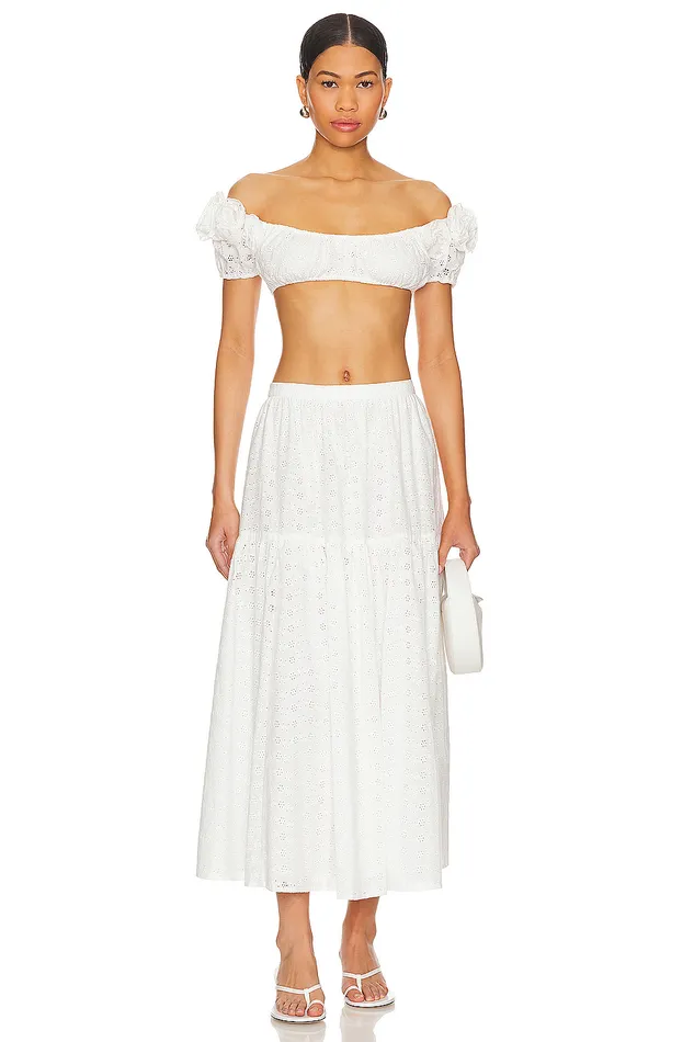 Julia Midi Skirt White Women Lovers and Friends Skirts Julia Midi Skirt White Women Lovers and Friends Skirts