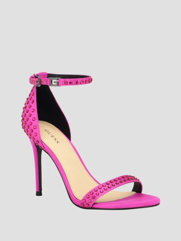 Kabaile Rhinestone Heels Medium Pink Sandals GUESS Women