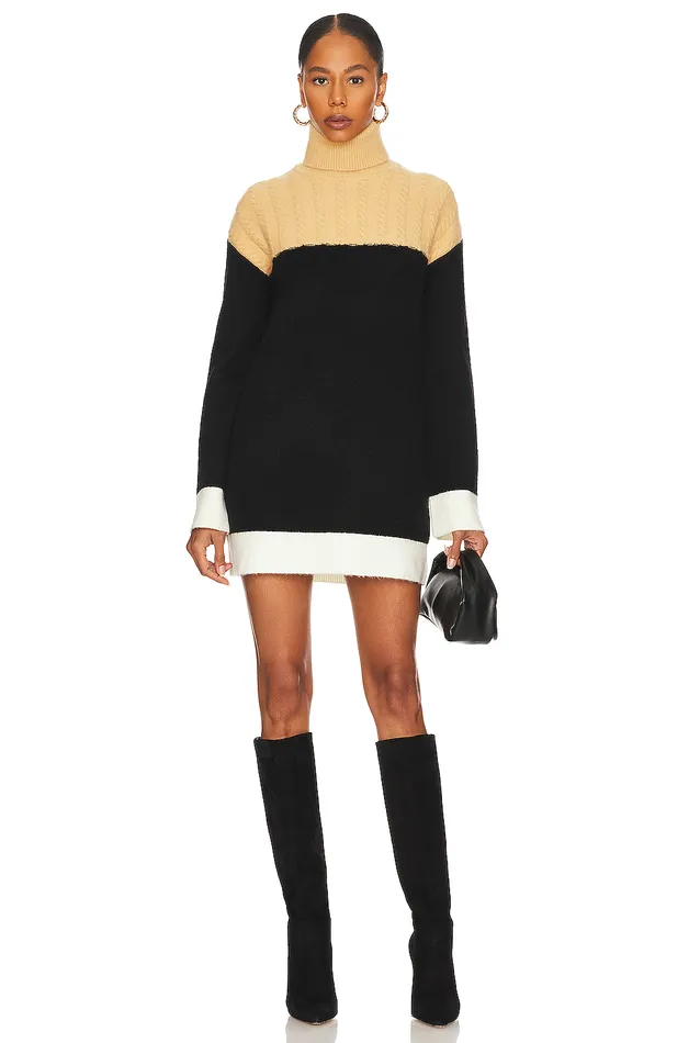Kane Sweater Dress Nude and Black Women Lovers and Friends Sweaters and Knits Kane Sweater Dress Nude and Black Women Lovers and Friends Sweaters and Knits